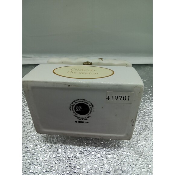 Christmas Three Praying Angels Porcelain And Ceramic Jewelry Trinket Hindged Box - Picture 4 of 8